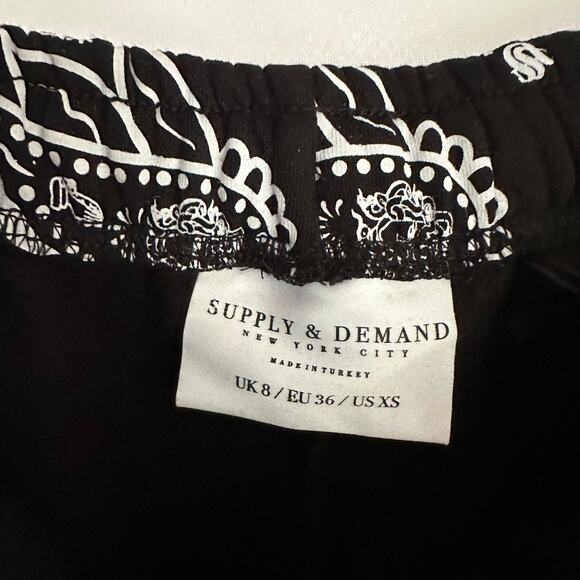 NWT Supply & Demand Black and White‎ Paisley Spray Jogger Sweatpant Men's XS - Picture 7 of 11